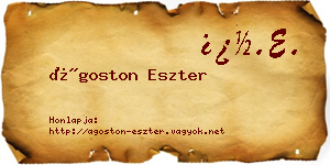 Ágoston Eszter névjegykártya