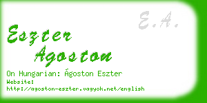 eszter agoston business card